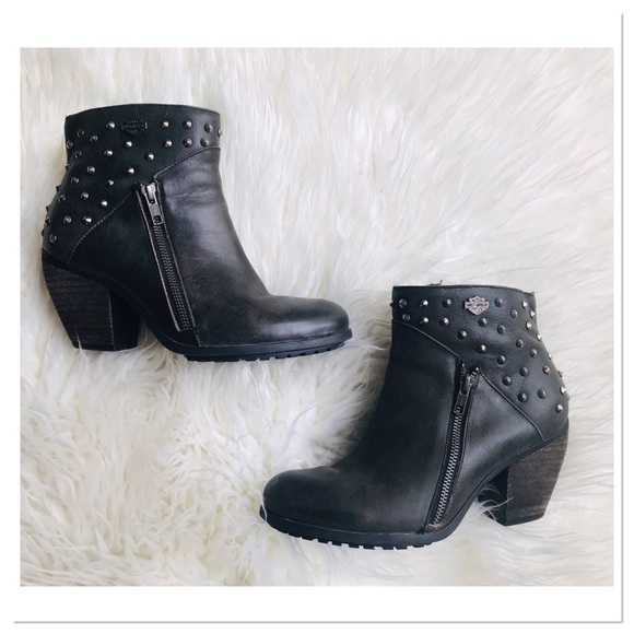 Harley-Davidson Shoes - Harley Davidson Wexford Grey Studded Boots 10